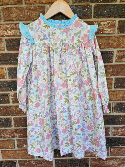 Alexandra Dress in Floral Woodland Friends, SIZE 6