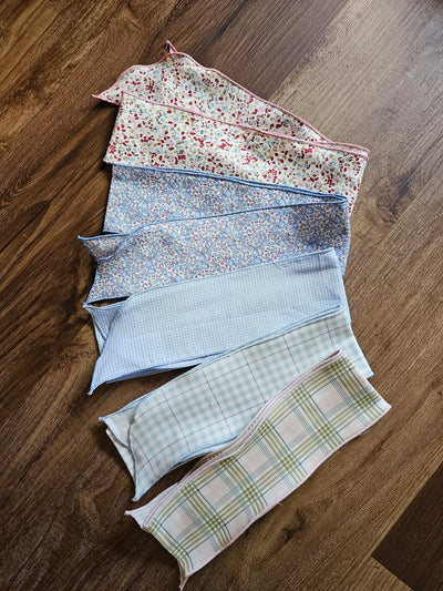 Hair Tie in Blue Gingham (#8)