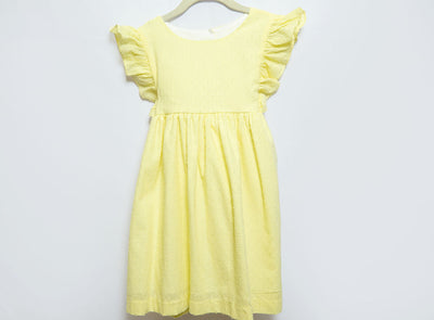 Grace Dress in Yellow Swiss Dot, LINED, SIZE 6