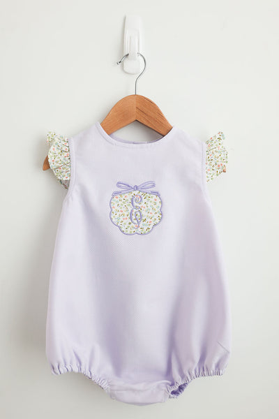 Rebecca Bubble in Birdseye Lilac (#34) with Spring Floral (#51), Size 18m