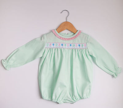 Emery Ribbon Bubble in Mint Pique, SIZE 18M