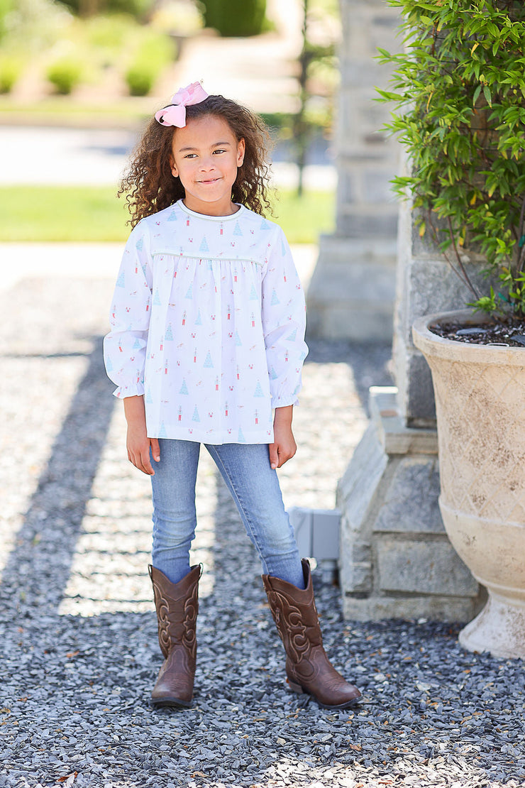 Brigitte Top in Nutcracker, SIZE 6